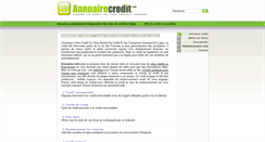 Desktop Screenshot of annuairecredit.com